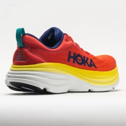 HOKA Bondi 8 Men's Red Alert/Flame -fashion shoes 049229 6
