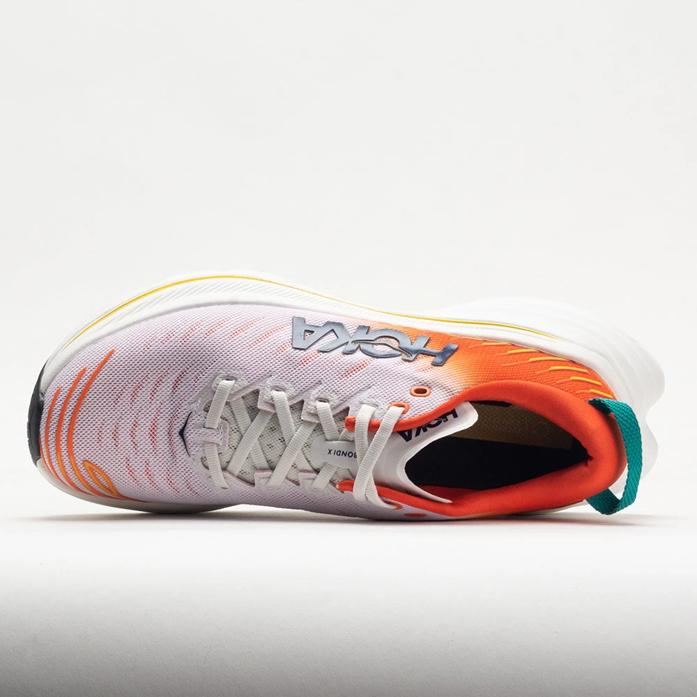 HOKA Bondi X Men's Blanc De Blanc/Flame 3 HOKA Bondi X Men's Blanc De Blanc/Flame - Image 3