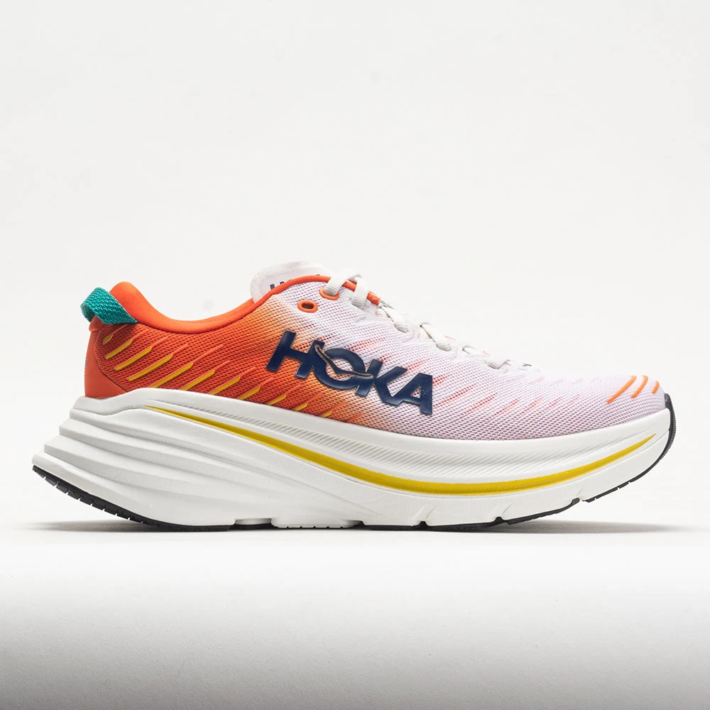 HOKA Bondi X Men's Blanc De Blanc/Flame 1 HOKA Bondi X Men's Blanc De Blanc/Flame