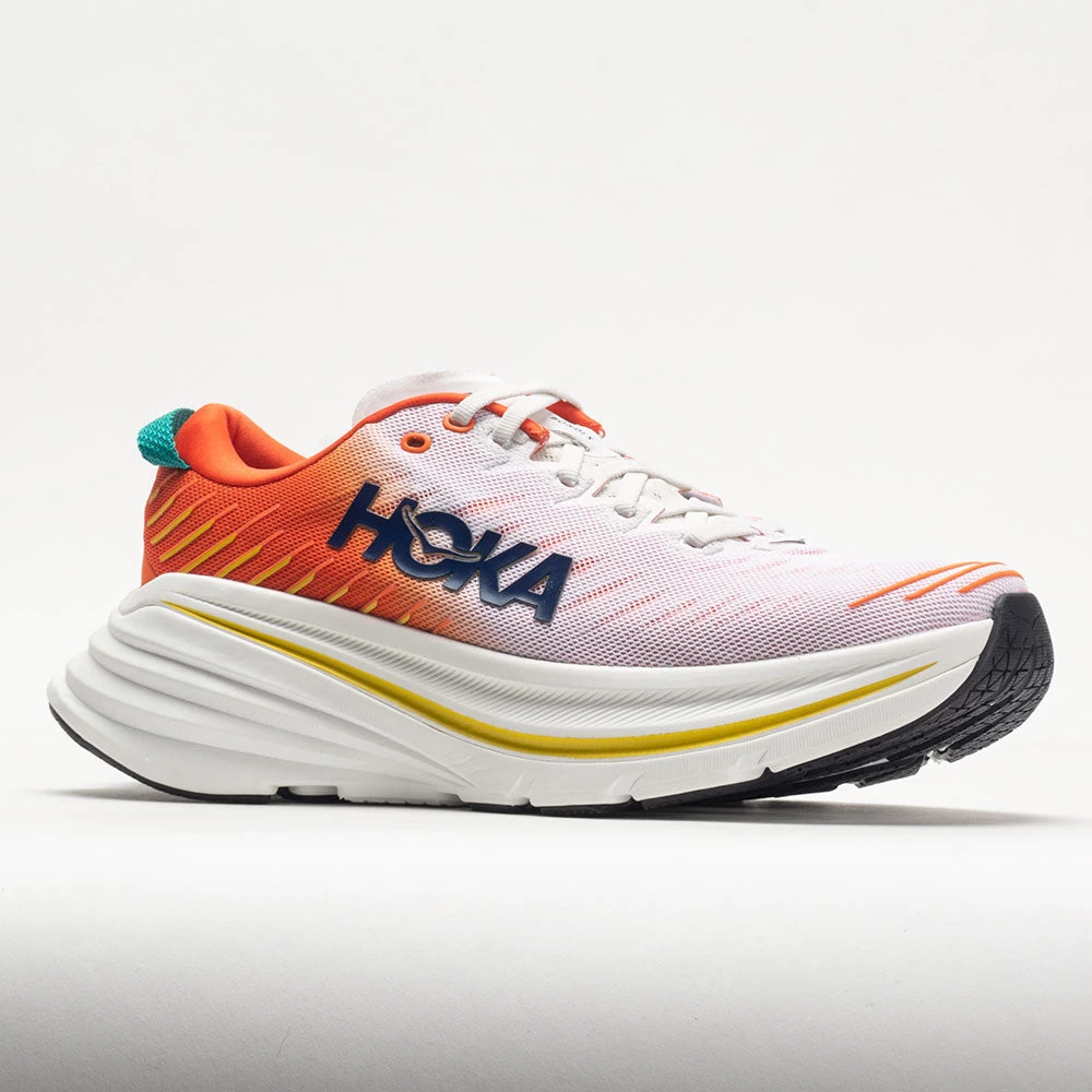 HOKA Bondi X Men's Blanc De Blanc/Flame 5 HOKA Bondi X Men's Blanc De Blanc/Flame - Image 5