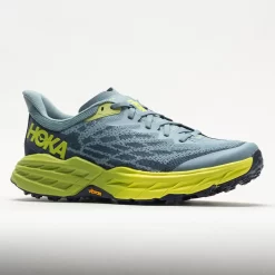 HOKA Speedgoat 5 Men's Stone Blue/Dark Citron -fashion shoes 049271 5