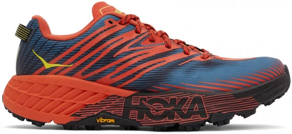 HOKA ONE ONE Speedgoat 4 - Men's Trail Shoes - Fiesta / Provincial Blue 1 HOKA ONE ONE Speedgoat 4 - Men's Trail Shoes - Fiesta / Provincial Blue