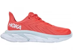 Hoka One One HOKA Women's Clifton Edge Shoes In Hot Coral/White