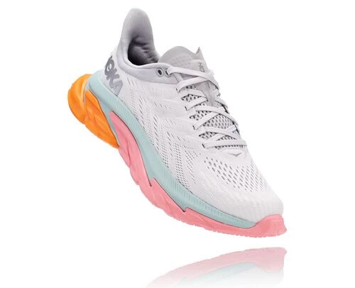 Hoka One One HOKA Women's Clifton Edge Shoes In Grey/Orange 1 Hoka One One HOKA Women's Clifton Edge Shoes In Grey/Orange