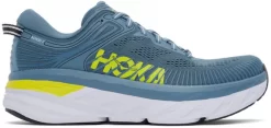 Hoka One One Blue & Yellow Bondi 7 Sneakers