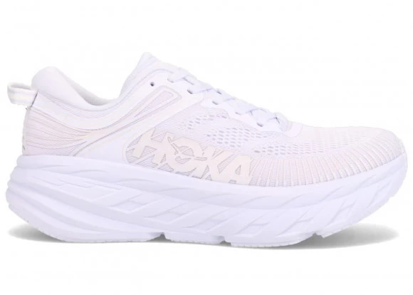 Hoka One One HOKA Women's Bondi 7 Shoes In White/White 1 Hoka One One HOKA Women's Bondi 7 Shoes In White/White