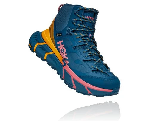 Hoka One One HOKA Men's Tennine Hike Gore-Tex Hiking Shoes In Moroccan Blue/Saffron 1 Hoka One One HOKA Men's Tennine Hike Gore-Tex Hiking Shoes In Moroccan Blue/Saffron
