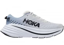 Hoka One One HOKA Men's Bondi X Shoes In Blanc De Blanc/Blue Fog