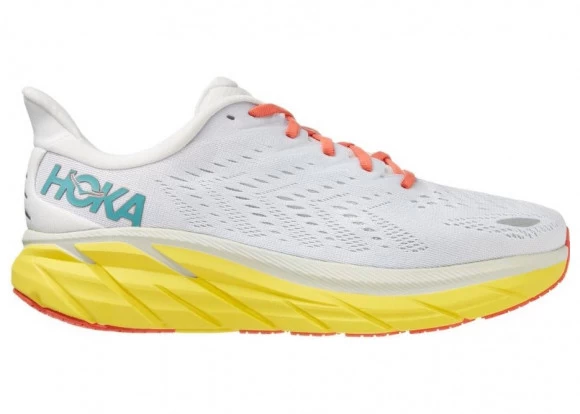 Hoka One One HOKA Men's Clifton 8 Shoes In Blanc De Blanc/Illuminating 1 Hoka One One HOKA Men's Clifton 8 Shoes In Blanc De Blanc/Illuminating