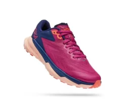 Hoka One One HOKA Women's Zinal Trail Running Shoes In Festival Fuchsia/Bellwether Blue