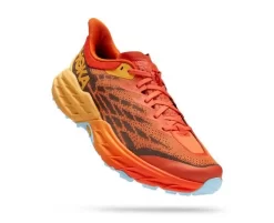 Hoka One One HOKA Men's Speedgoat 5 All-Terrain Running Shoes In Puffin's Bill/Amber Yellow