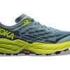 Hoka One One HOKA Men's Speedgoat 5 Running Shoes In Stone Blue/Dark Citron