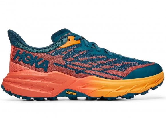 Hoka One One HOKA Women's Speedgoat 5 All-Terrain Running Shoes In Blue Coral/Camellia 1 Hoka One One HOKA Women's Speedgoat 5 All-Terrain Running Shoes In Blue Coral/Camellia