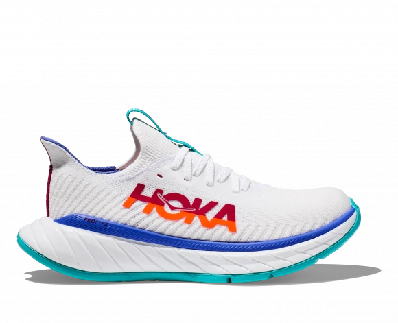 Hoka One One HOKA Women's Carbon X 3 Running Shoes In White/Flame 1 Hoka One One HOKA Women's Carbon X 3 Running Shoes In White/Flame