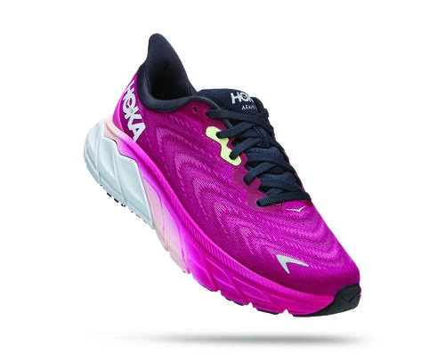 Hoka One One HOKA Women's Arahi 6 Shoes In Festival Fuchsia/Ibis Rose 1 Hoka One One HOKA Women's Arahi 6 Shoes In Festival Fuchsia/Ibis Rose