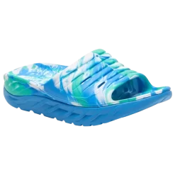 HOKA ONE ONE Ora Recovery Slide - Women's Shoes - Atlantis / Blue Coral