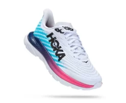 Hoka One One HOKA Women's Mach Shoes 5 In White/Scuba Blue