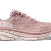 Hoka One One HOKA Women's Clifton 9 Running Shoes In Pale Mauve/Peach Whip