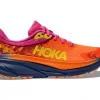 Hoka One One HOKA Women's Challenger 7 GORE-TEX Hiking Shoes In Vibrant Orange/Pink Yarrow