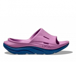 Hoka One One HOKA Ora Recovery Slide 3 Shoes Sandal In Cyclamen/Coastal Sky